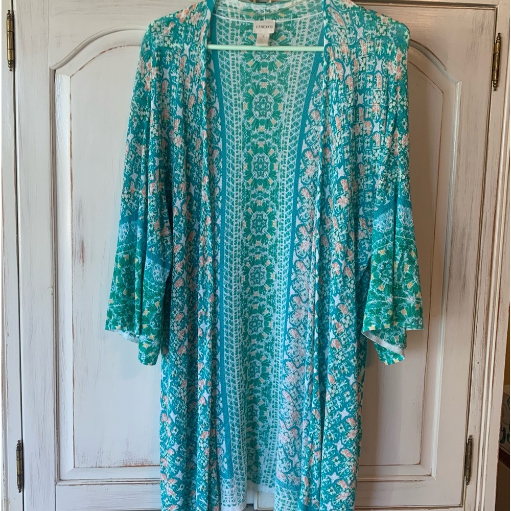 Chicos Aqua Topper